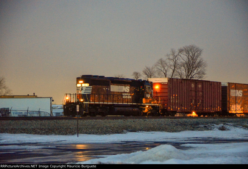 NS SD40-2 Locomotive in the yard